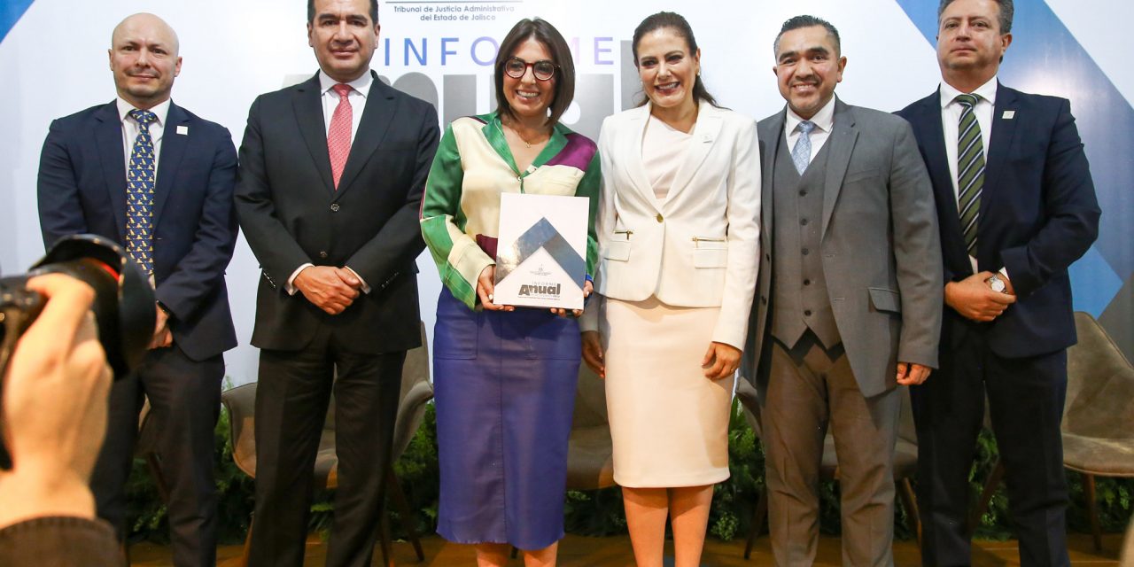 ASISTE PRESIDENTE AL INFORME DE LA PDTA. DEL TJA, FANY JIMÉNEZ