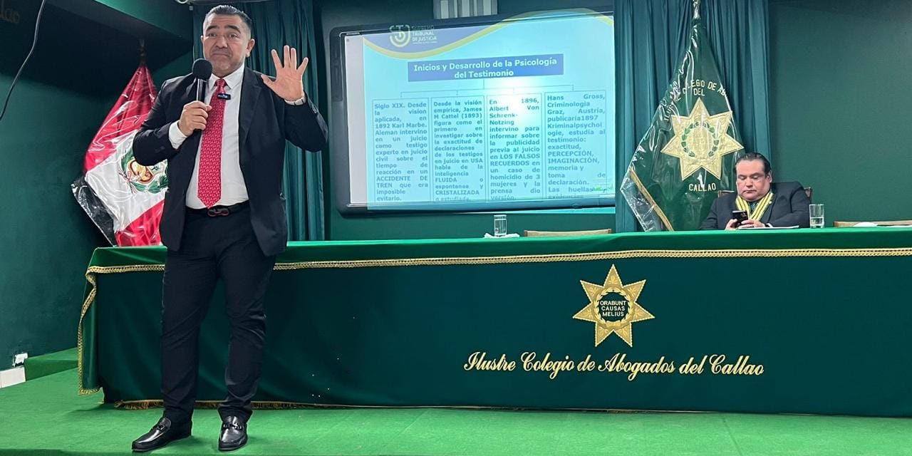 PRESIDENTE IMPARTE CÁTEDRA A COLEGIO DE ABOGADOS DE CALLAO, PERÚ