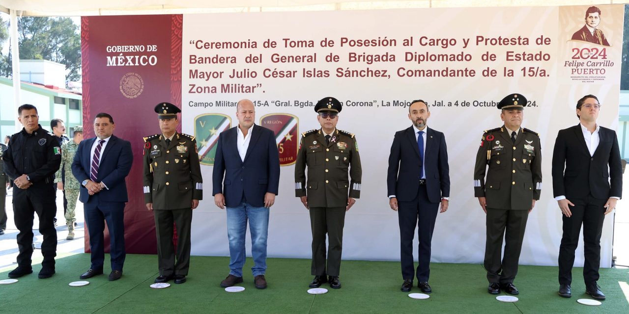 STJ, PRESENTE EN PROTESTA DEL NUEVO COMANDANTE DE LA 15A ZONA MILITAR